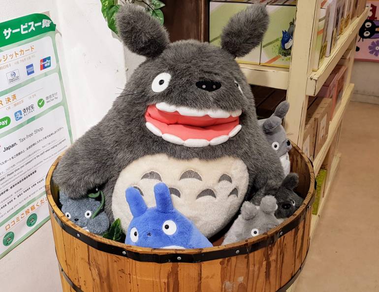 Totoro plushies in a basket