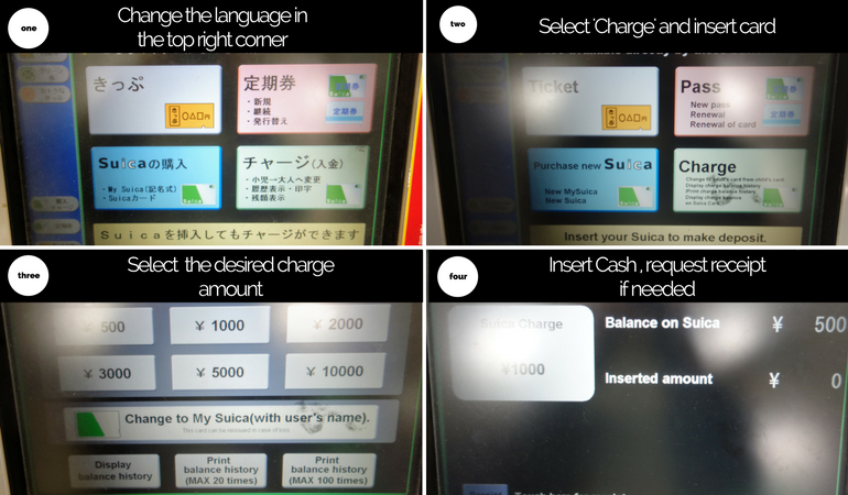 如何為 Suica 卡增值