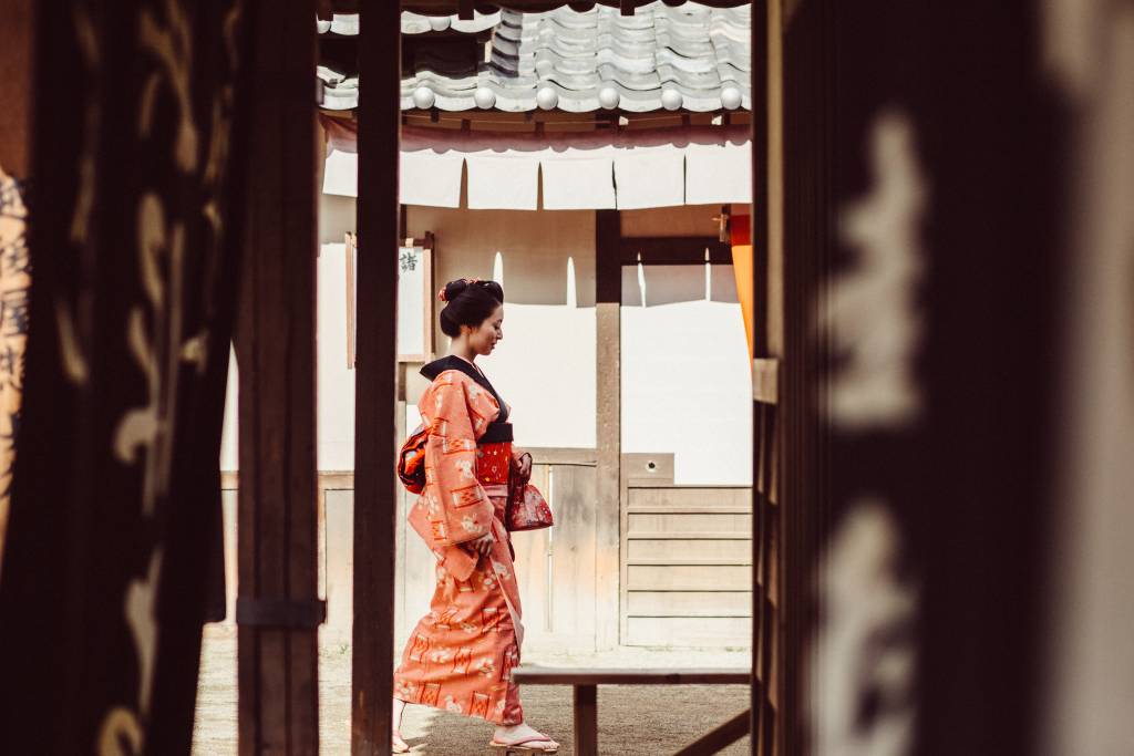 Kimono wearing Geisha