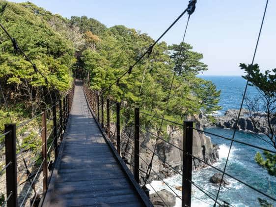 Jogasaki coast with suspension bridge